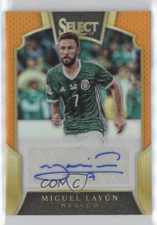 2016 Panini Select Signatures Orange Prizm 40/75 Miguel Layun #S-LYN Auto 0j4n