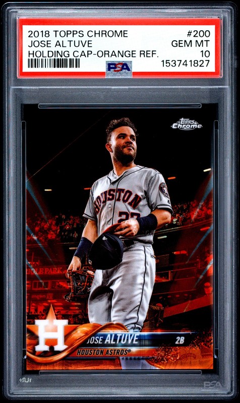 2018 Topps Chrome #200 Jose Altuve Variation-Orange /25 PSA 10