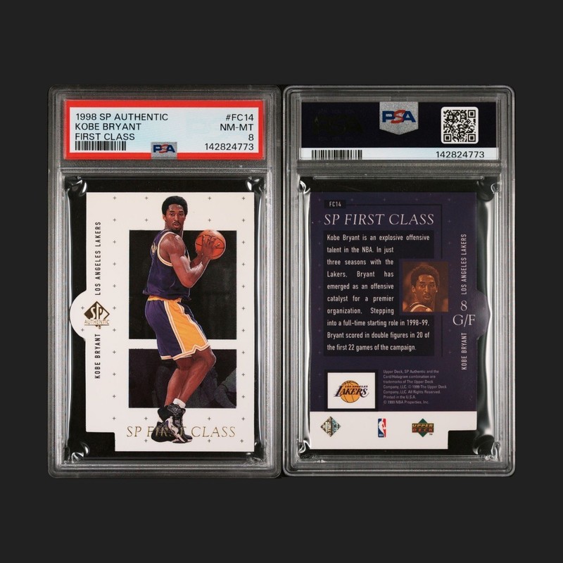 1998 SP Authentic KOBE BRYANT First Class PSA 8 NBA Los Angeles Lakers