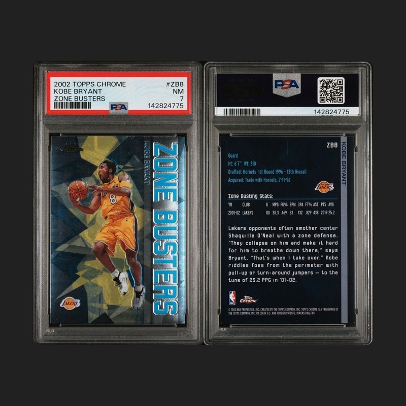 2002 Topps Chrome KOBE BRYANT Zone Busters PSA 7 NBA Los Angeles Lakers