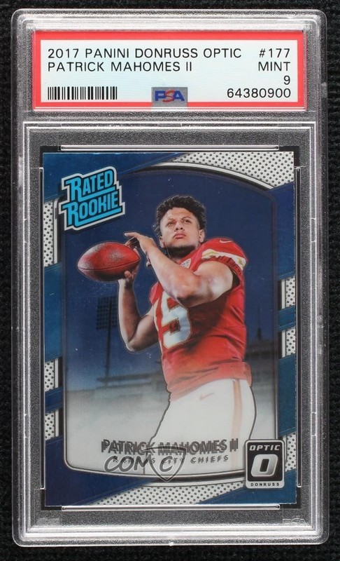 2017 Donruss Optic Rated Rookie Patrick Mahomes II #177 PSA 9 MINT