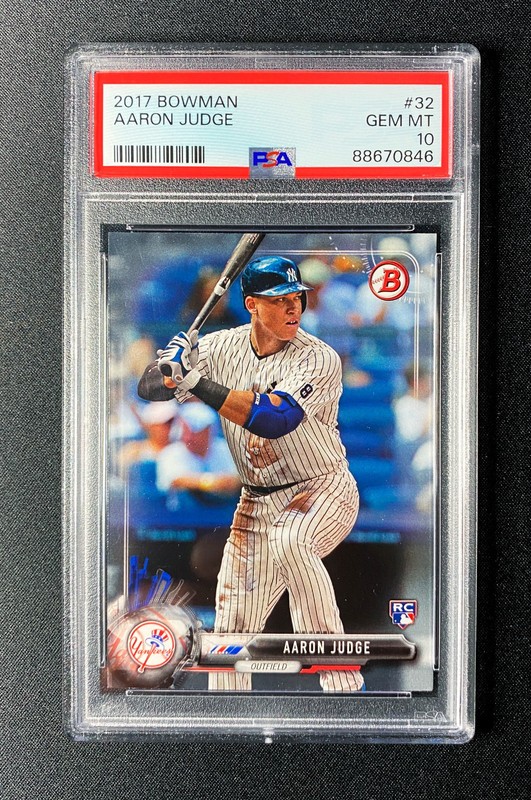Aaron Judge - 2017 Bowman - #32 -RC Rookie Card -  PSA 10 Gem Mint