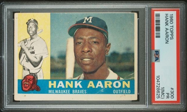 1960 TOPPS #300 HANK AARON PSA PR1(MC)