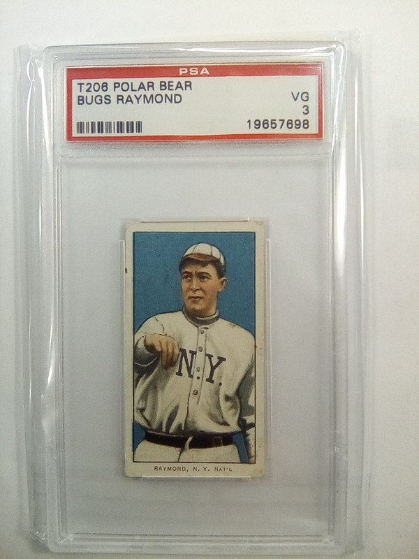 1909-11 T206 Polar Bear Back Bugs Raymond PSA 3 VG