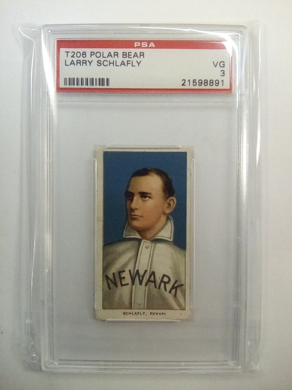 1909-11 T206 Polar Bear - Larry Schlafly - Newark - PSA 3 VG