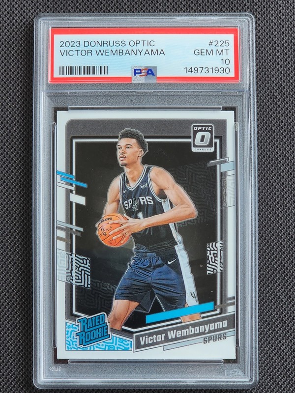 2023 VICTOR WEMBANYAMA Donruss Optic RC #225 PSA 10 GEM MINT Rookie 