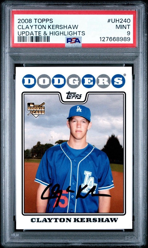 2008 Topps Updates & Highlights - Clayton Kershaw (RC) - PSA 9 - LA DODGERS