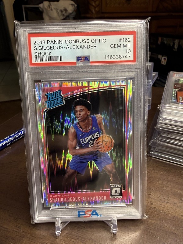 SHAI GILGEOUS-ALEXANDER ROOKIE 2018 Panini Donruss Optic #162 SHOCK PRIZM PSA 10