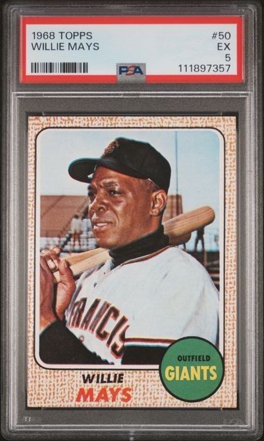 1968 TOPPS #50 WILLIE MAYS PSA 5