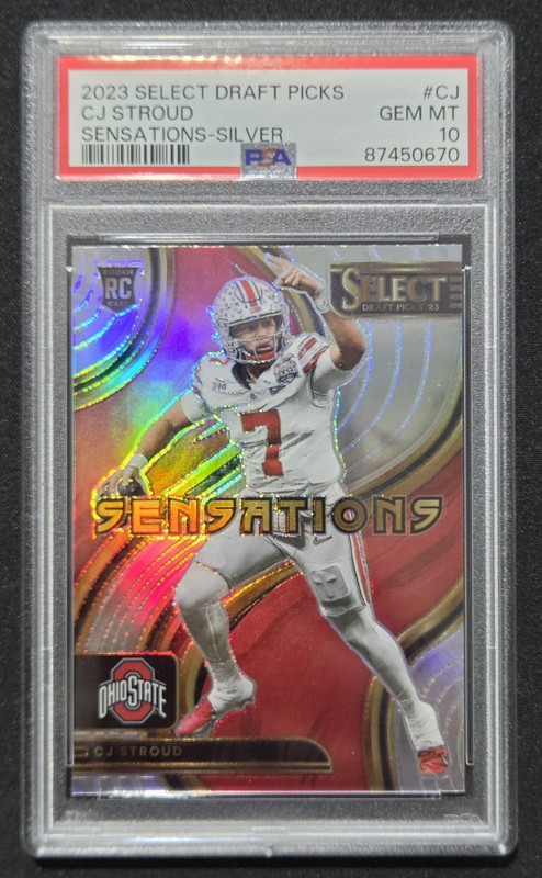 2023 Panini Select Draft Picks Sensations CJ Stroud - Silver - PSA 10 GEM MT