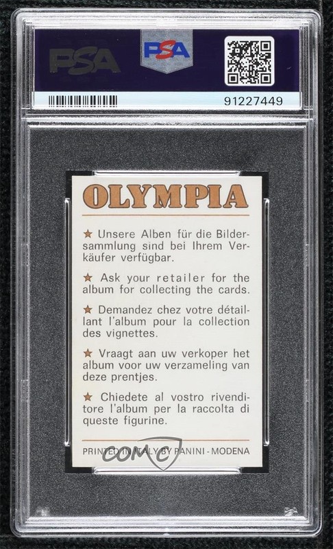 1971 Panini Olympia 1896-1972 Stickers Cassius Clay Jr Muhammad Ali PSA 2 05ga view 2