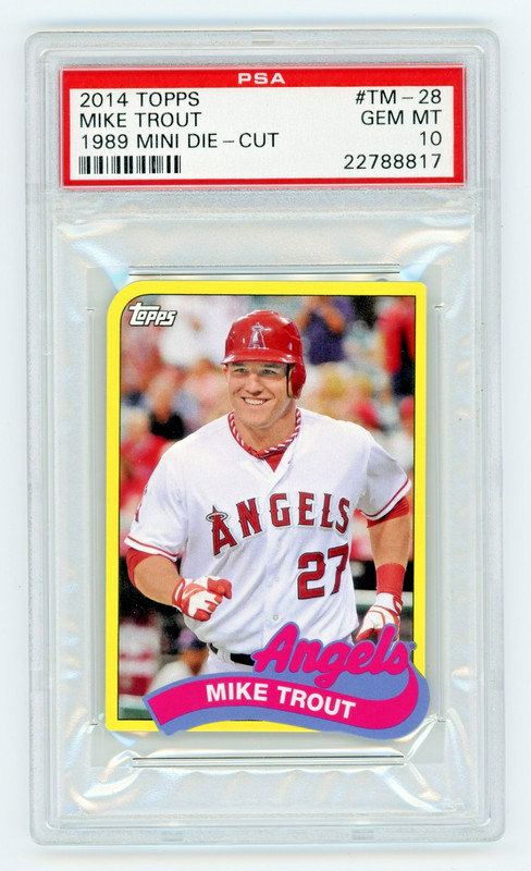 2014 Mike Trout Topps #TM-28 1989 Mini Die-Cut Gem Mint PSA 10