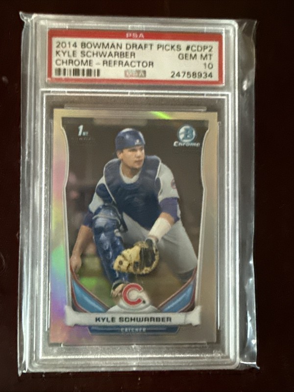 2014 BOWMAN DRAFT CHROME-REFRACTOR #CDP2 KYLE SCHWARBER PSA 10