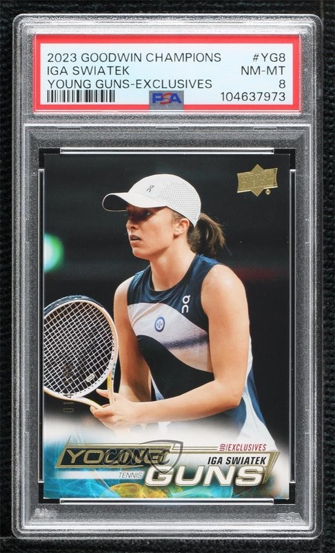 2023 Goodwin Champions Upper Deck Young Guns Exclusives Iga Swiatek PSA 8 00ws