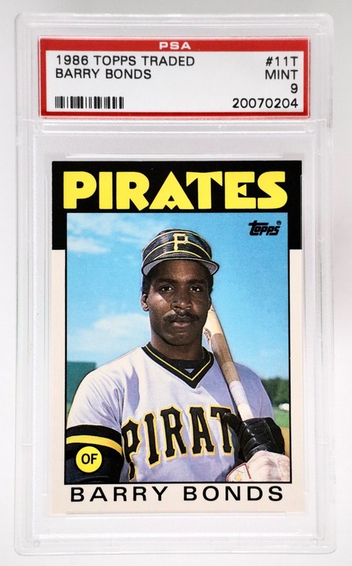 1986 Topps Traded Barry Bonds Rookie #11T PSA 9 Mint Pirates RC A1