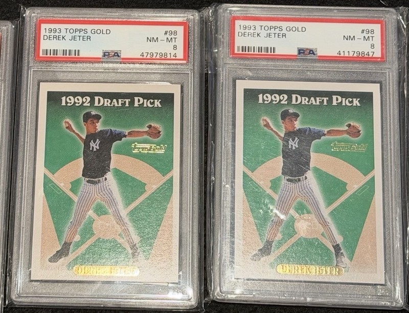 1993 Topps Gold Derek Jeter #98 Rookie RC PSA 8 New York Yankees HOF 🔥