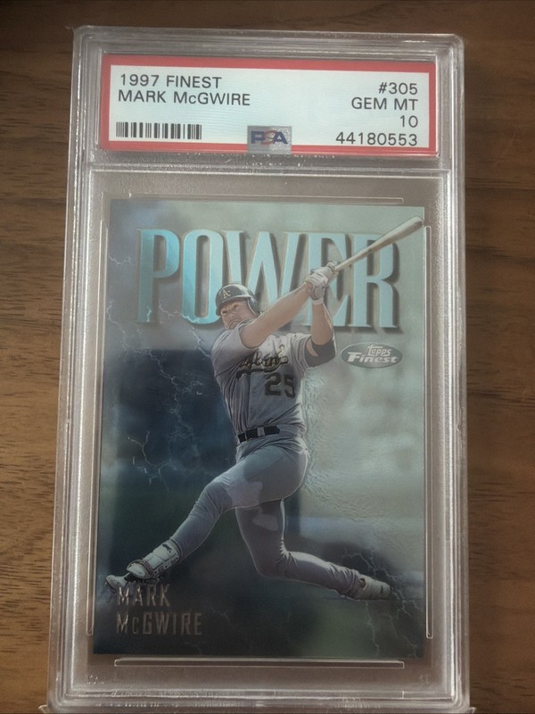 1997 Finest Mark McGwire Uncommon SILVER Power #305 PSA 10