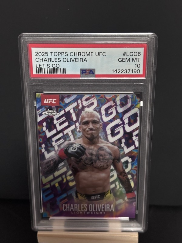 CHARLES OLIVEIRA LET’S GO PSA 10 SSP (1:432 Packs) 2025 Topps Chrome UFC POP 11