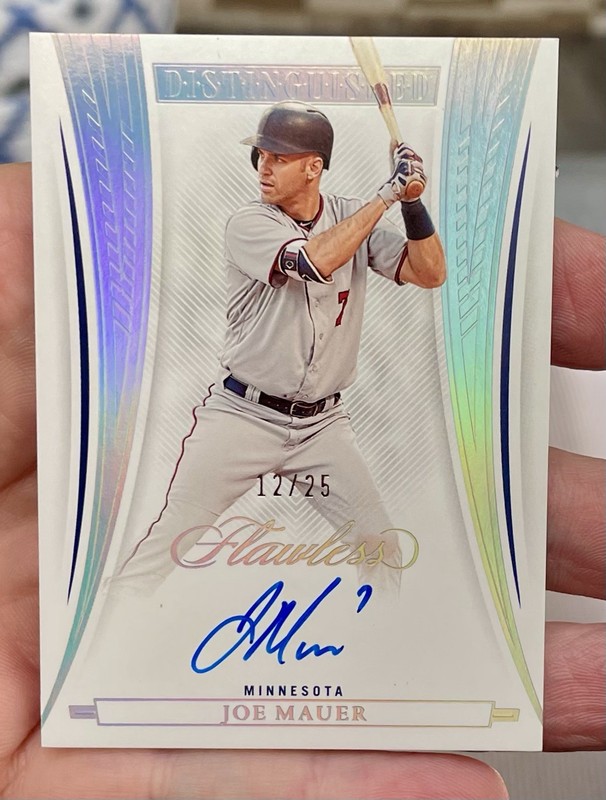 2023 Flawless Joe Mauer Baseball Distinguished ON CARD AUTO /25 Minnesota Twins
