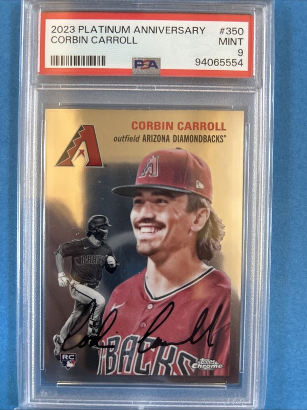 2023 Topps Chrome Platinum Anniversary - Corbin Carroll #350 (RC) PSA 9