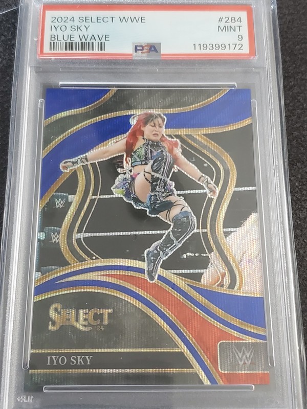 2024 Panini Select WWE Iyo Sky Blue Wave /49 PSA 9 #284