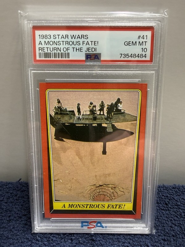 1983 Topps Star Wars  Return of The Jedi 41 A Monstrous Fate PSA 10 Gem Mint