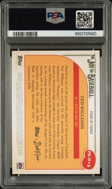 2023 Topps X Bob Ross Ted Williams Indian Yellow /25 PSA 10 Red Sox HQ1 view 2