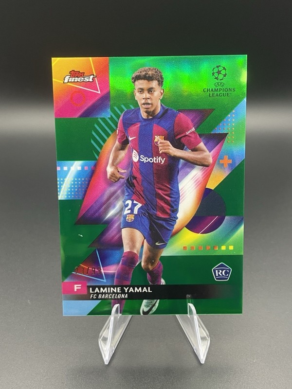 2023-24 Topps Finest UEFA Club Competitions - Lamine Yamal #50 Green /99