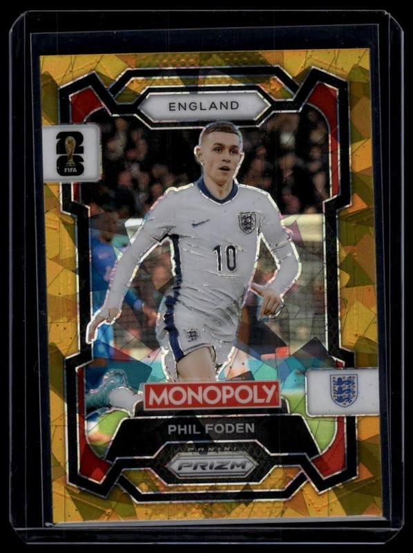 2026 Panini Prizm Monopoly FIFA Phil Foden Gold Cracked Ice Prizms