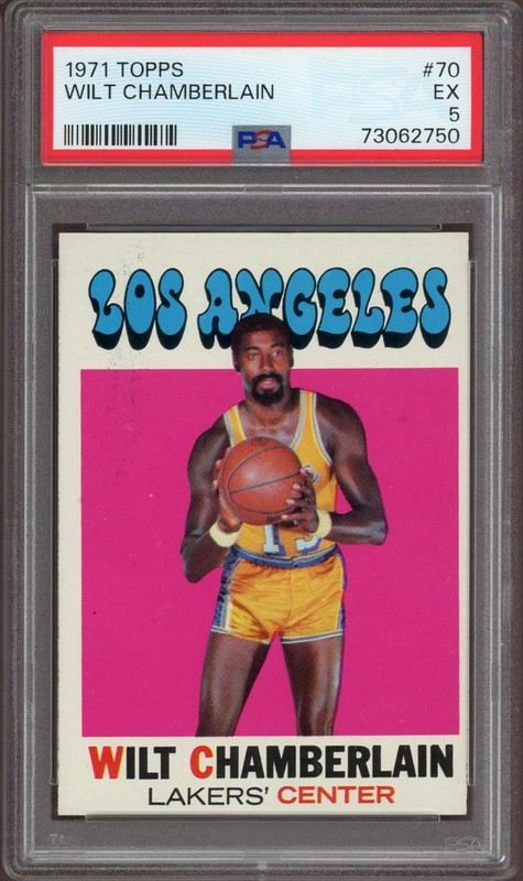 1971 Topps #70 Wilt Chamberlain Los Angeles Lakers PSA 5