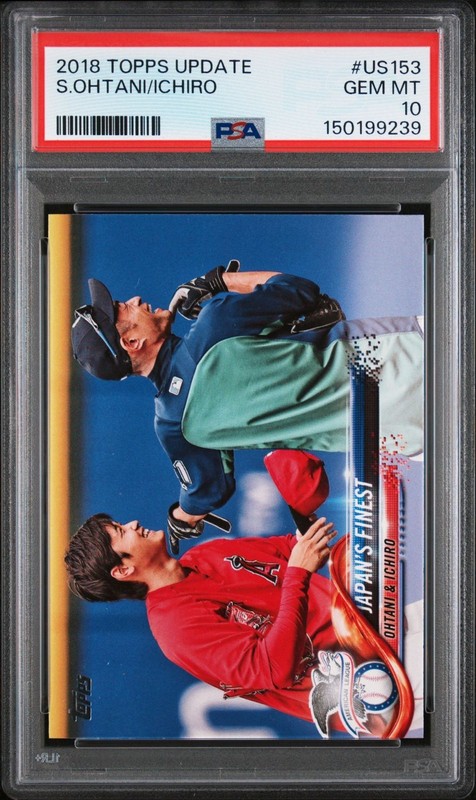 2018 Topps Update #US153 Shohei Ohtani / Ichiro PSA 10 GEM MINT Rookie Combo