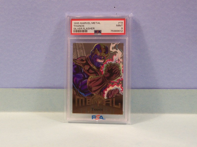 1995 Marvel Metal - #19 Thanos - PSA 9 - Silver Flasher