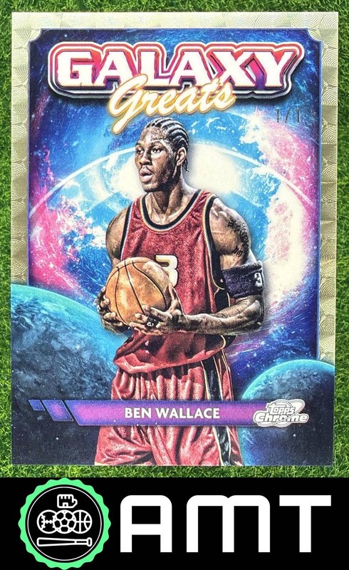 Ben Wallace 2023-24 Topps Cosmic Chrome 1/1 Galaxy Greats Superfractor Pistons