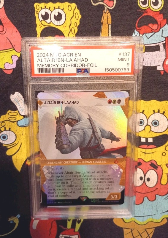 2024 MTG ASSASSIN'S CREED MEMORY CORRIDOR SC-FOIL #137 ALTAIR IBN-LA'AHAD PSA 9