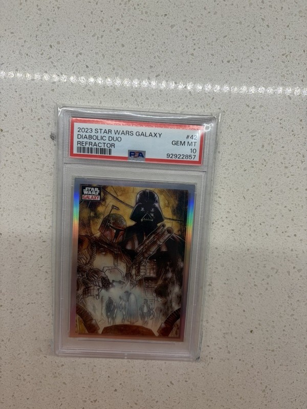 2023 Star Wars Galaxy, Diabolic Duo #42 Refractor PSA 10