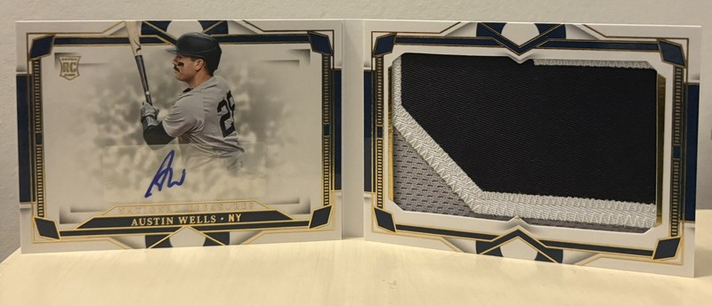 2024 Panini National Treasures Baseball Austin Wells Rookie Jumbo Book Auto /35