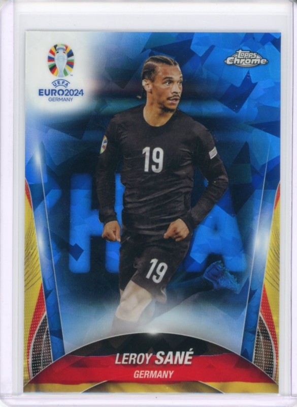 2024 TOPPS CHROME UEFA EURO SOCCER BASE SAPPHIRE LEROY SANE #127