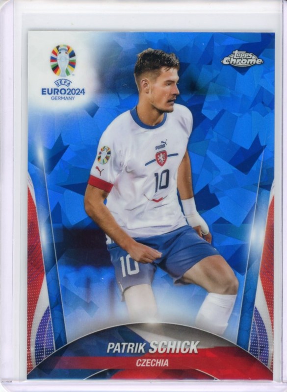 2024 TOPPS CHROME UEFA EURO SOCCER BASE SAPPHIRE PATRIK SCHICK #135