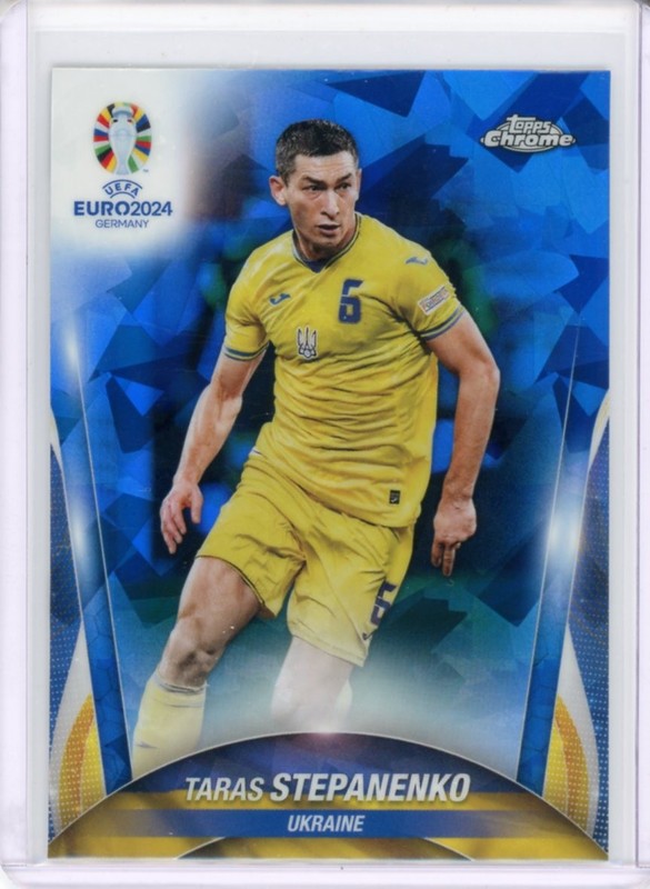 2024 TOPPS CHROME UEFA EURO SOCCER BASE SAPPHIRE TARAS STEPANENKO #145