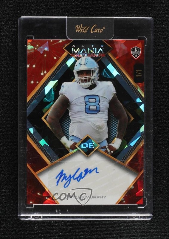 2024 Wild Card Mania American Football Diamond 1/1 Myles Murphy Auto s5q