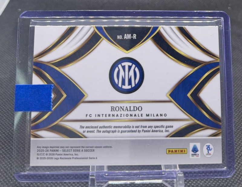 2025-26 Panini Select Serie A Ronaldo Patch Auto R9 Inter Milan view 2