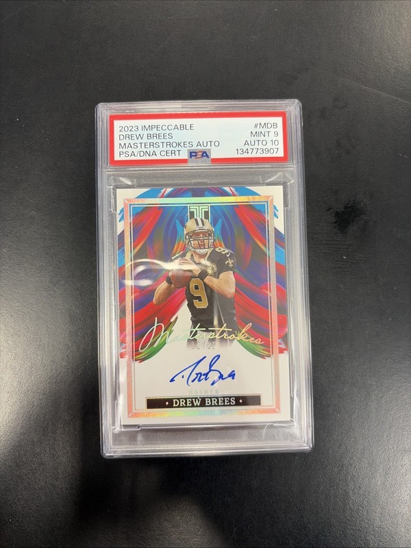 2023 Impeccable Drew Brees /25 PSA 9 Auto 10 Beauty