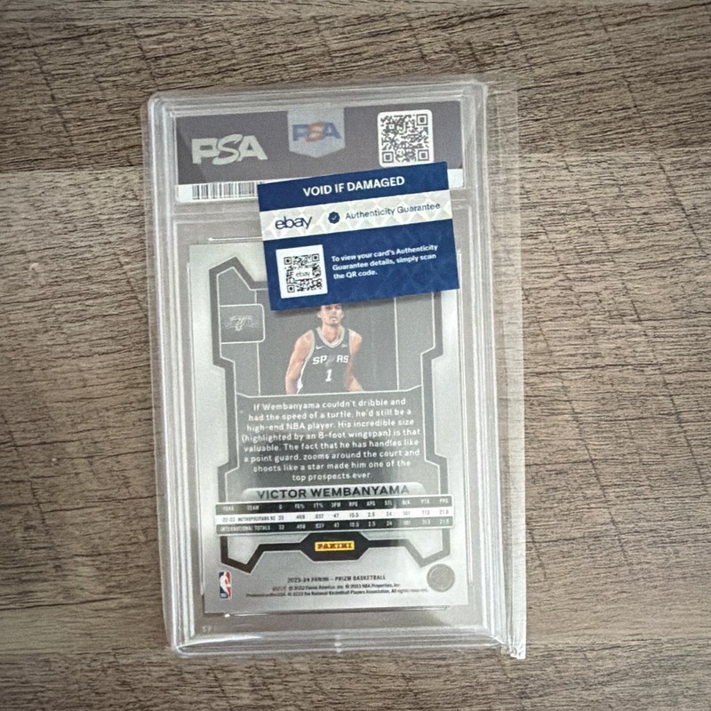 Panini Prizm 2023-24 Rookie Base Victor Wembanyama #136 Spurs PSA 10 view 2