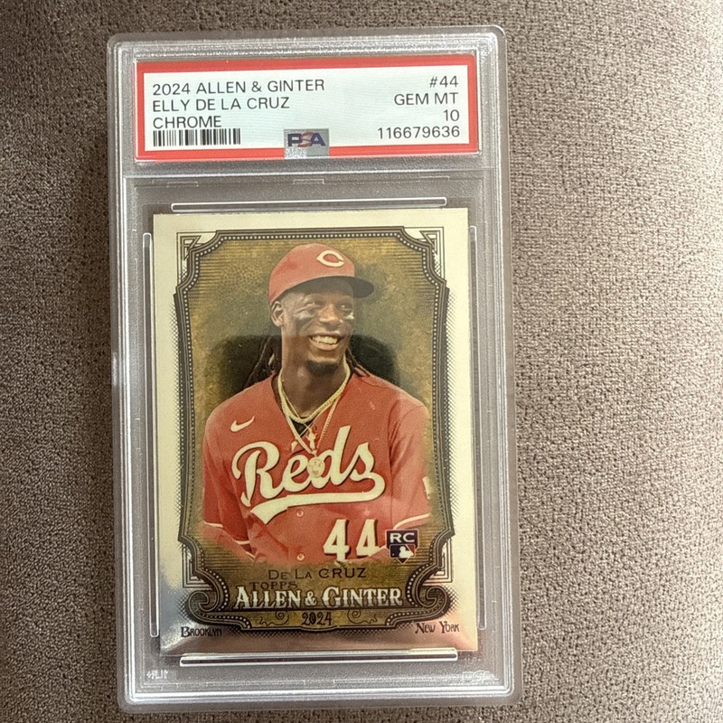 2024 Topps Allen & Ginter - Chrome Elly De La Cruz #44 (RC) PSA 10