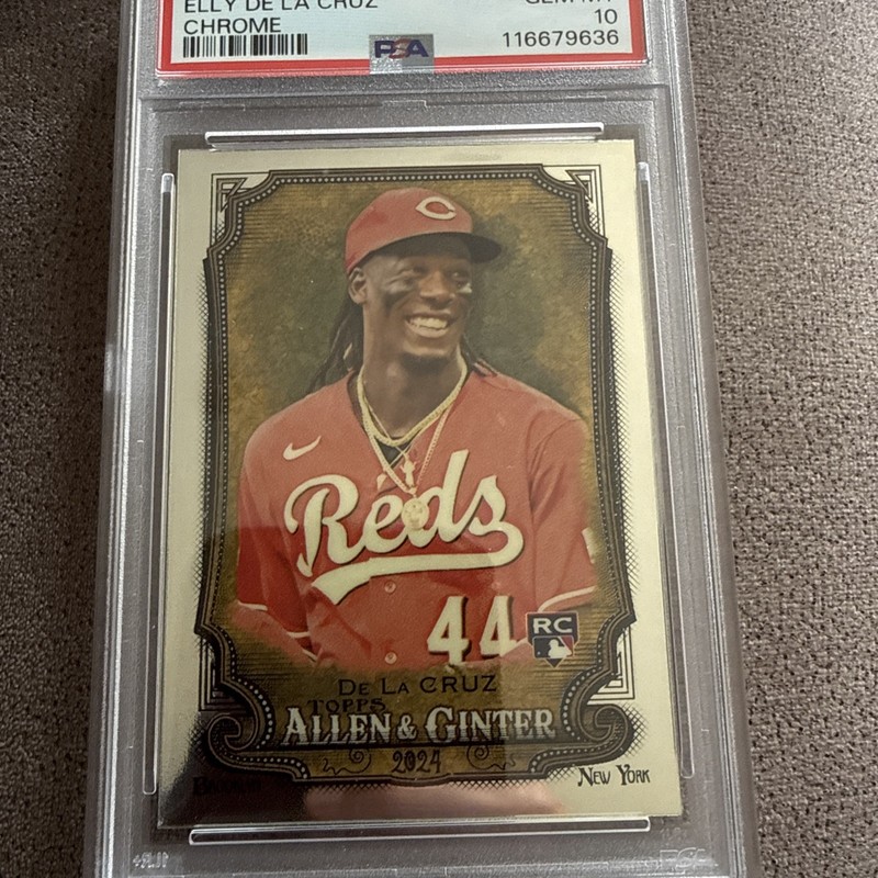 2024 Topps Allen & Ginter - Chrome Elly De La Cruz #44 (RC) PSA 10 view 2