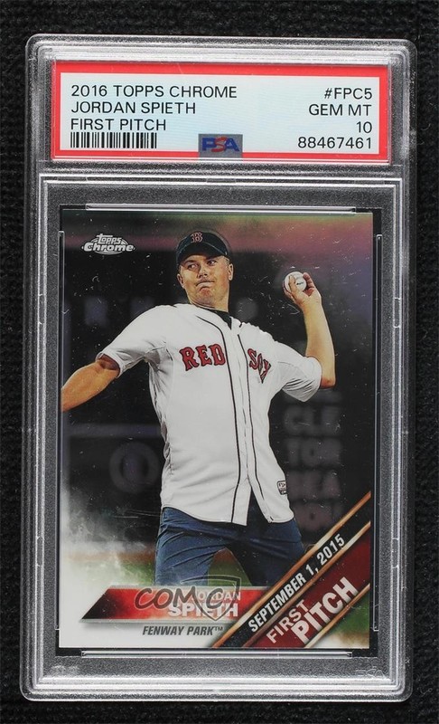 2016 Topps Chrome First Pitch Jordan Spieth #FPC-5 PSA 10 GEM MT q4j