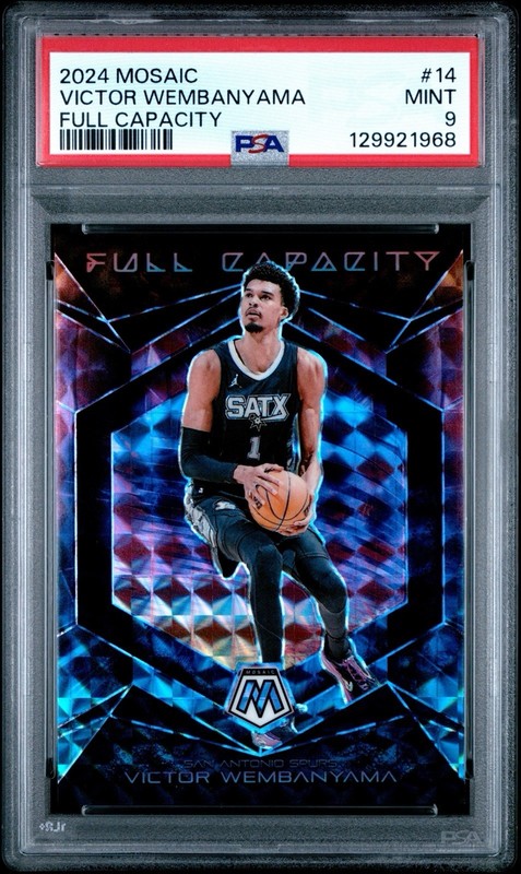 2024 PANINI MOSAIC FULL CAPACITY #14 VICTOR WEMBANYAMA PSA 9