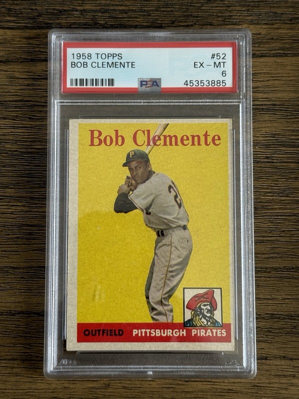 1958 Topps Roberto Clemente #52 PSA 6 Pittsburgh Pirates
