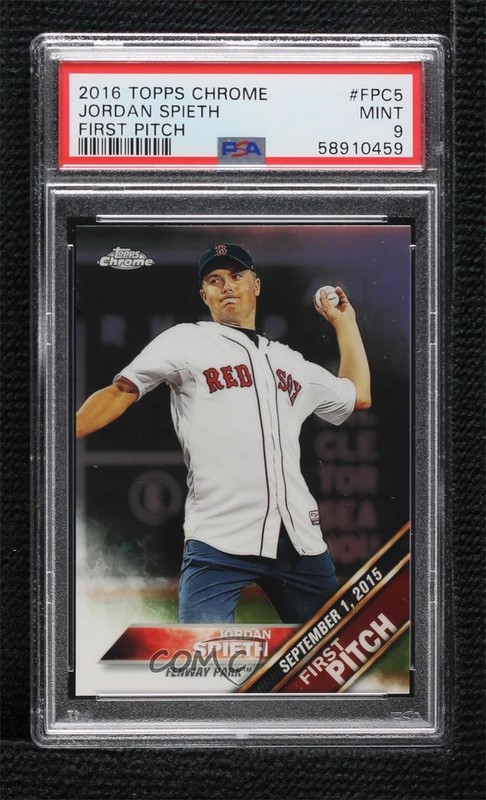 2016 Topps Chrome First Pitch Jordan Spieth #FPC-5 PSA 9 MINT 0c37