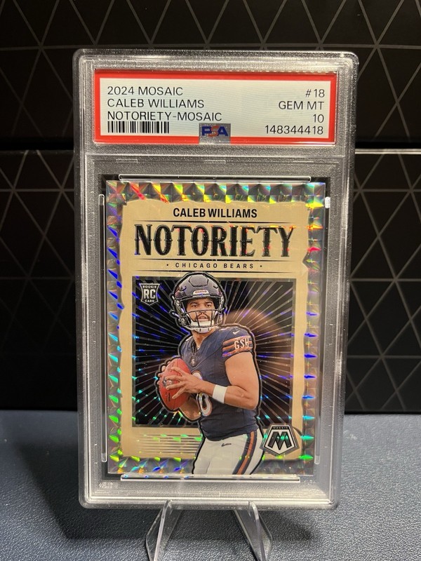 2024 Panini Mosaic - Notoriety Caleb Williams #18 Mosaic Prizm (RC) -PSA 10 view 1
